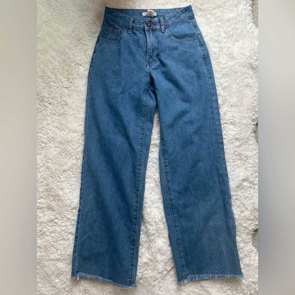 Holographic Jeans by Sincerely Jules NWT Wide Leg Shimmer Sparkling Metallic
